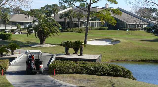 West East At Sawgr Country Club In Ponte Vedra Beach A View Of The Clubhouse With Putting Green On Right At Sawgr Country Club