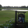 A view of hole #18 at Crescent Oaks Country Club