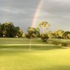 A view of the rainbow over a hole at Regulation Course from Legacy Golf Club.