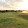 A sunset view of a fairway at Scotland Yards Golf Club.