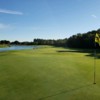 Looking back from a green at The Golf Club of Cypress Creek.