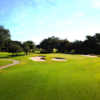 A view of a well protected green at Pembroke Lakes Golf & Racquet Club.