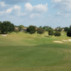 A view of a tee at Lake Jovita Golf & Country Club.