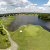 Aerial view of the 5th green at Fox Hollow Golf Club.