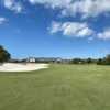 View of the 18th hole and clubhouse at Pelican Golf Club.