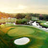 Aerial view of the 1st green at Emerald Bay Golf Club.