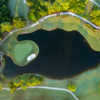 Aerial view of the 17th green at The Amelia River Club.