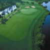 Aerial view of the 13th green at Halifax Plantation.