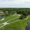 Aerial view of the 3rd and 8th greens from TPC Tampa Bay.