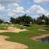 A view of hole #14 protected by bunkers at Polo Club - Club Course