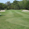 A view of the 5th green protected by bunkers at Boca Royale Golf & Country Club.