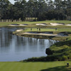 A view from a tee at North/South Course from Plantation Bay Golf and Country Club