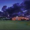 An evening view of the clubhouse at Pensacola Country Club.