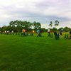 A view of the driving range tees at PGA Golf Club