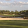 A view over the water of the 10th green at Black Course from Tiburon Golf Club