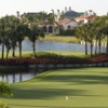 A view of the practice putting green at Bay Colony Golf Club