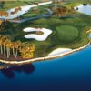 Aerial view of the 18th hole at Palmer Course from PGA National Resort & Spa
