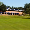 A view of the clubhouse and hole #18 from Mark Bostick Golf Course at The University of Florida