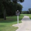 A view of tee #9 sign from Club at Hidden Creek