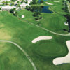 Aerial view of the 1st hole at Myerlee Country Club