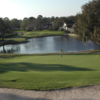 A view of the 5th hole with water coming into play at Hidden Hills Golf Course.