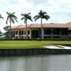 A view over the water of the clubhouse at The Club at Boca Pointe.
