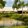 A view of the clubhouse at Boca Woods Country Club