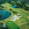 Aerial view of a green at Feather Sound Country Club