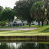 A view of a green with water coming into play at Chula Vista from The Villages Executive Golf Trail.