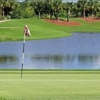 A view of green #12 with water in background at Abacoa Golf Club