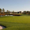 A view of a green with water coming into play at Prestwick Golf Club from Plantation Bay Golf and Country Club