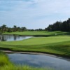 A view of a green with water coming into play at Orchid Island Golf & Beach Club