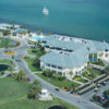 Aerial view of the clubhouse at Isla Del Sol Golf Yacht & Country Club