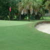 View of a green and bunker at Margate Executive Golf Course