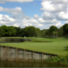 A view of a green at The Groves Golf Course