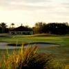 A view of green #9 protected by an undulating bunker at Forest Lake Golf Club.