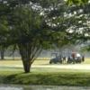 A view over the water of a green at Penney Farms Retirement Community Golf Course