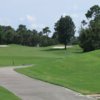 A view from the 8th tee sign at DeBary Golf and Country Club