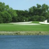 A view of the 10th green protected by bunkers at Bonaventure Golf Club