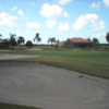 A view of a hole surrounded by sand traps at Cape Royal Golf Club