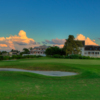 A view of a hole protected by bunkers at Apollo Beach Golf Club.
