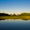 A view over the water of a hole at Suntree Country Club