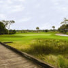 A view over a wooden bridge from Long Point at Amelia Island Club