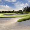 A view of a bunkered green at The Club Renaissance