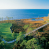Aerial view of hole #14 at Burnt Pine Course from Sandestin Golf and Beach Resort