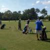 A view of the driving range at Seven Springs Country Club