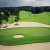 A view of green #5 surrounded by sand at Wildwood Country Club