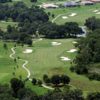 A view from Lake Jovita Golf & Country Club with water on the right