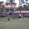 A view of the driving range at Deltura Country Club