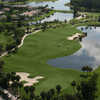 Aerial view of the 17th hole at Madison Green Country Club